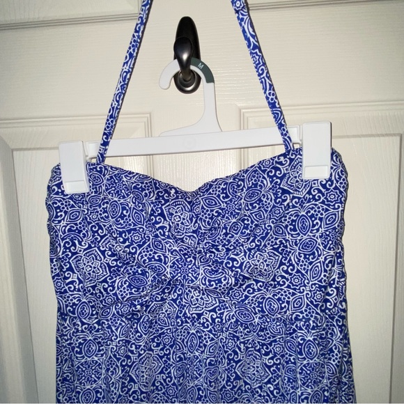 Garnet Hill Blue & White Maxi Dress ☀️ - Picture 3 of 13